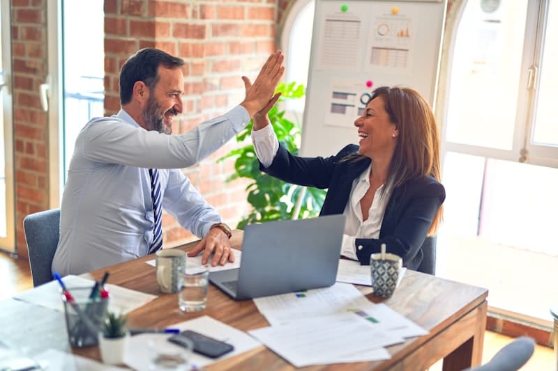 Professional analyzing career data and planning